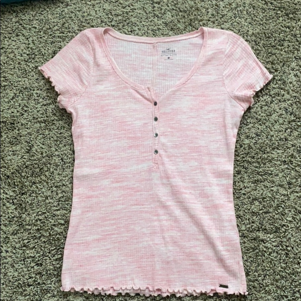 Pink hollister top